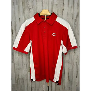 Cincinnati Reds‎ Men's Polo Shirt Red Medium Short Sleeve Casual